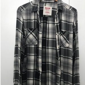 Black and white plaid flannel